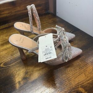 a new day Silver Glitter Heels